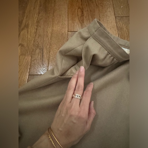 VTG Pendleton 1970s Set Tan Wool Long Sleeve Button Breasted Blazer + Skirt 8 - Picture 13 of 16